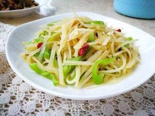 【烟台】青椒土豆丝的做法步骤：9