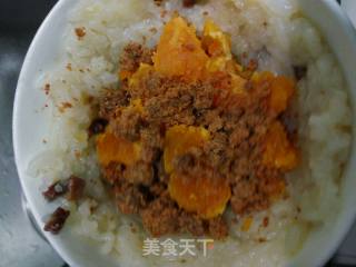咸蛋黄肉松八宝饭的做法步骤：11