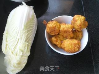 【东北】白菜丝烩丸子的做法步骤：1