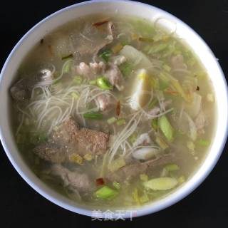 【漳州】猪肝瘦肉马蹄面线汤的做法步骤：9