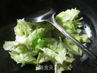 【宁波】圆白菜炒猪舌头的做法步骤：3
