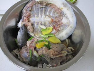 【上海】火腿蒸甲鱼的做法步骤：4