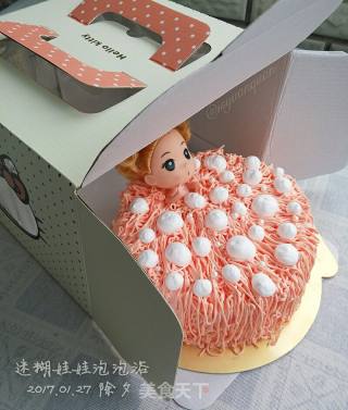 【上海】迷糊娃娃泡泡浴生日蛋糕的做法步骤：12