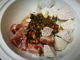 香芋豆鼓蒸排骨的做法步骤：7
