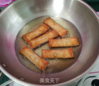 【江苏】黄金万两-韭黄猪肉春卷的做法步骤：10