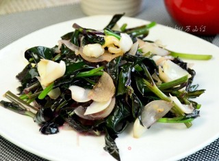 【河南】百合炒紫背菜的做法步骤：10