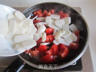 【湖北】番茄鸡蛋炒年糕的做法步骤：7