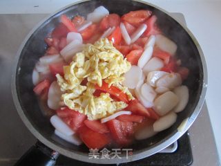 【湖北】番茄鸡蛋炒年糕的做法步骤：9