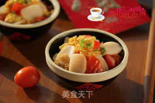 【湖北】番茄鸡蛋炒年糕的做法步骤：10