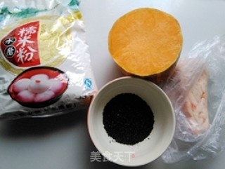 【上海】南瓜芝麻汤圆的做法步骤：1