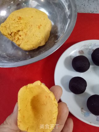 【天津】南瓜豆沙麻团的做法步骤：6