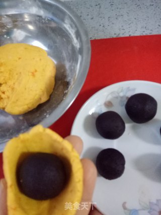 【天津】南瓜豆沙麻团的做法步骤：7