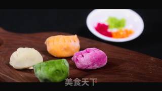 高颜值的彩色水饺的做法步骤：23