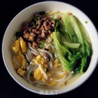【龙岩永定】肉末鸡蛋青菜米粉的做法步骤：19