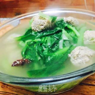【东北】小白菜汆丸子的做法步骤：8
