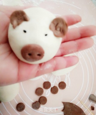 小猪豆沙包的做法步骤：9