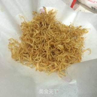 干煸香辣银鱼干的做法步骤：4