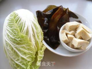 【东北】海带白菜烧豆腐的做法步骤：1