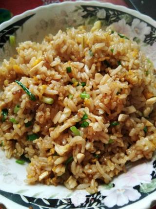 咸鸭蛋炒饭的做法步骤：7