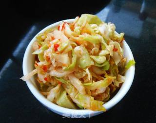 【东北】韩式辣味绿甘蓝的做法步骤：5