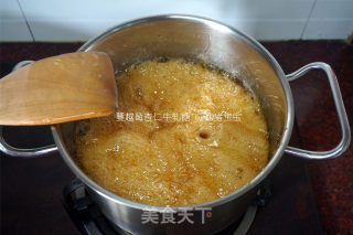 【广东】蔓越莓杏仁牛轧糖【蛋白粉麦芽糖版】的做法步骤：3