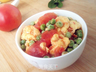 【天津】番茄鸡蛋烩豌豆的做法步骤：9