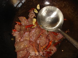 【河北】杭椒猪肺的做法步骤：3