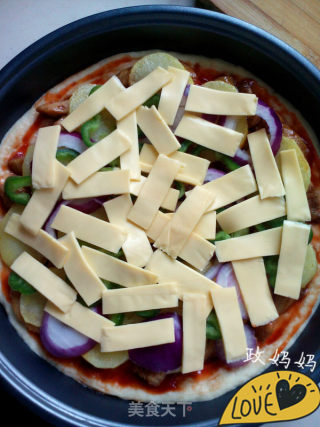 【山东】鸡肉土豆披萨的做法步骤：13
