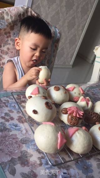 奶香小动物馒头的做法步骤：13
