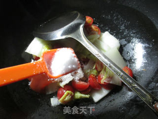 【宁波】圣女果炒白菜的做法步骤：9