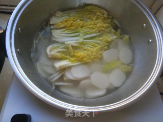 【浙江】娃娃菜年糕汤的做法步骤：7