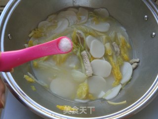【浙江】娃娃菜年糕汤的做法步骤：8