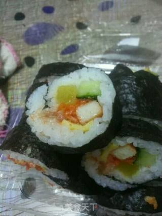 奥尔良家庭版紫菜卷的做法步骤：1