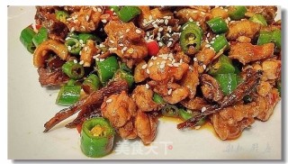菌香椒鸡的做法步骤：16