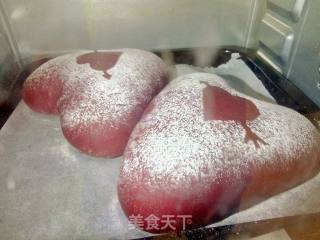红丝绒爱心麻薯软欧的做法步骤：25