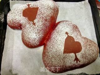 红丝绒爱心麻薯软欧的做法步骤：26