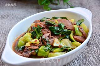 青菜烧牛肉的做法步骤：7