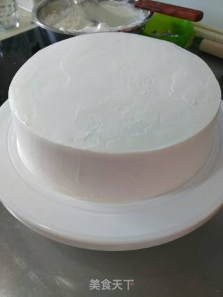 八寸奶油水果蛋糕（情人节特供）的做法步骤：11