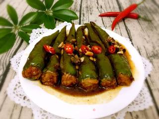 尖椒酿肉的做法步骤：10