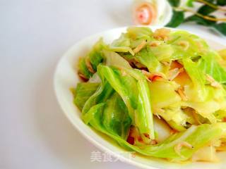 糖醋虾皮包菜的做法步骤：8