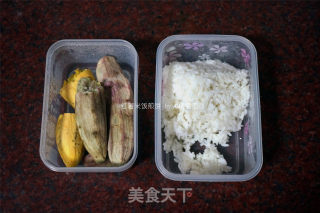 红薯米饭煎饼的做法步骤：1