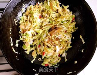 包菜炒粉丝的做法步骤：5