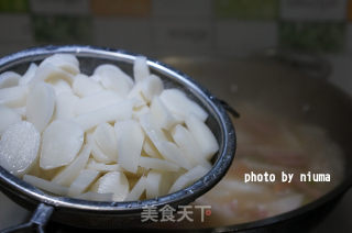 萝卜鲜味汤年糕的做法步骤：9