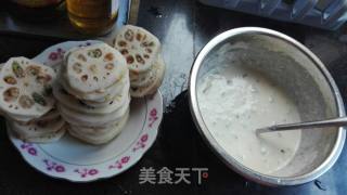 黄金藕夹的做法步骤：1