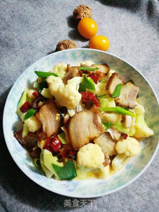 花菜炒腊肉的做法步骤：9
