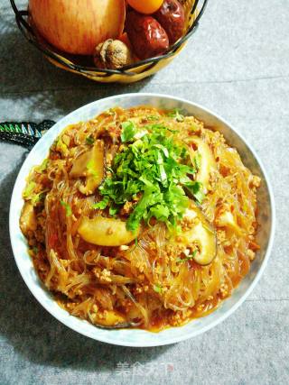 肉末香菇炒粉丝的做法步骤：9