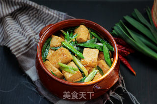 青蒜烧豆腐的做法步骤：14