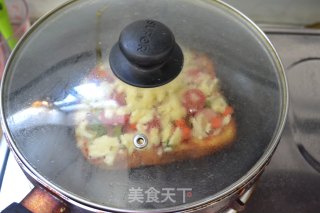 家庭版 无烤箱 吐司披萨的做法步骤：13