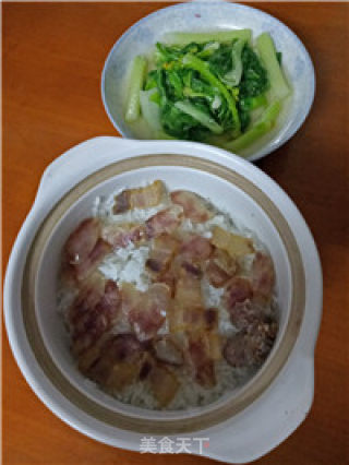 砂锅腊味饭的做法步骤：7