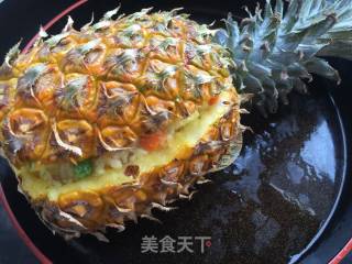 彩蔬虾仁菠萝饭的做法步骤：9